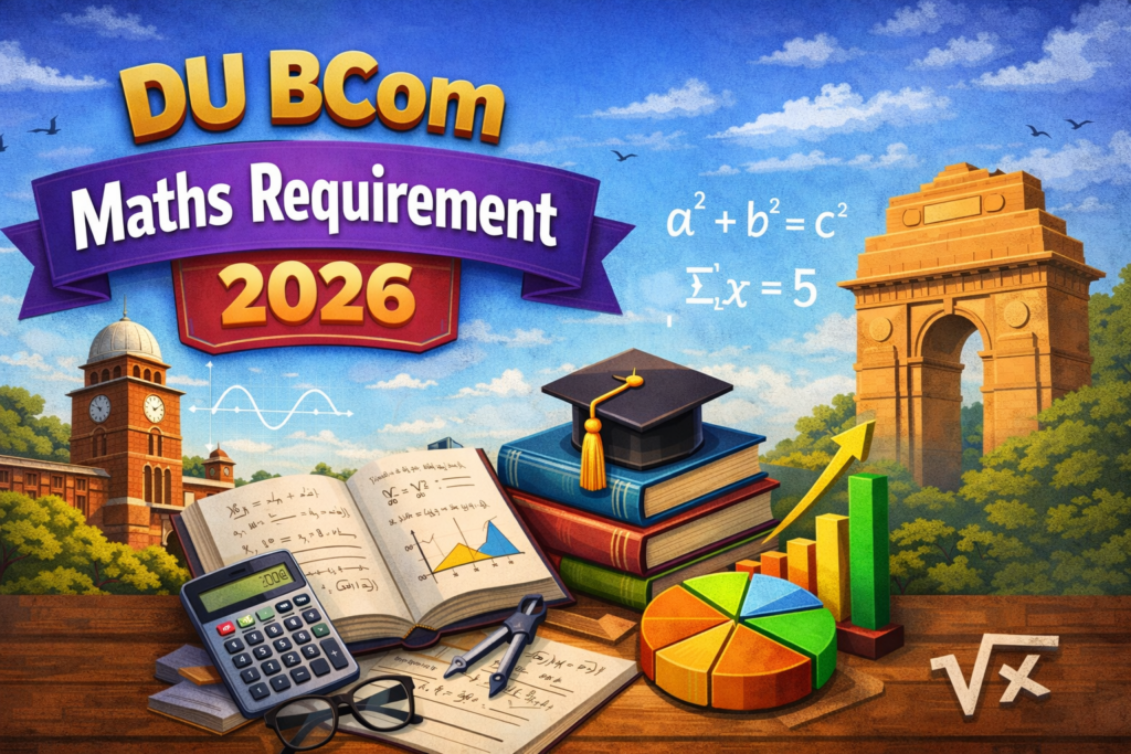 DU BCom Maths requirement 2026 eligibility for commerce students